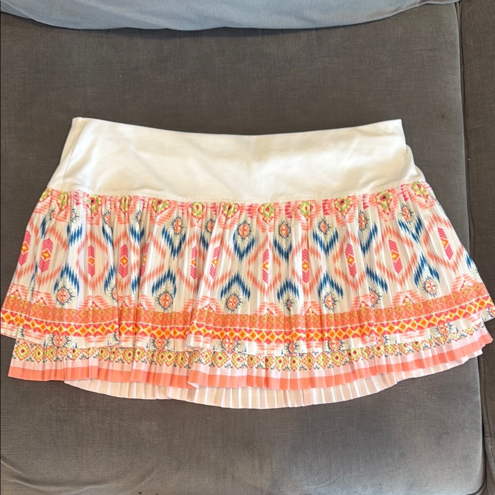 Lucky in Love Colorful Patterned Women's Tennis Skirt